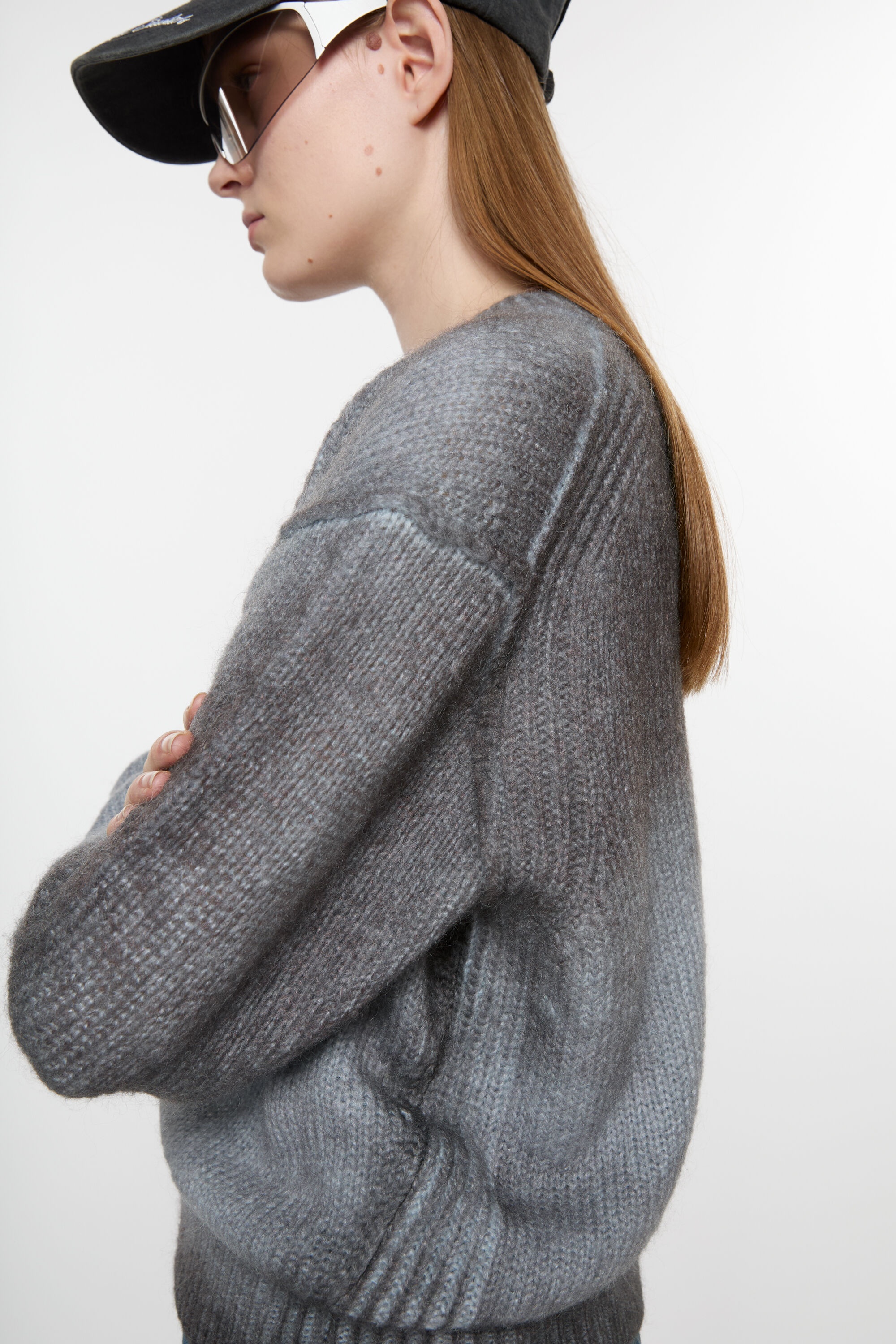 Sprayed knit jumper - Anthracite grey - 4