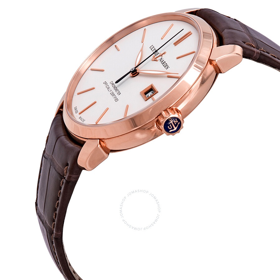 Ulysse Nardin Classic Classico Eggshell Dial Automatic Men's 18kt Rose Gold Watch 8152-111-2/91 - 2