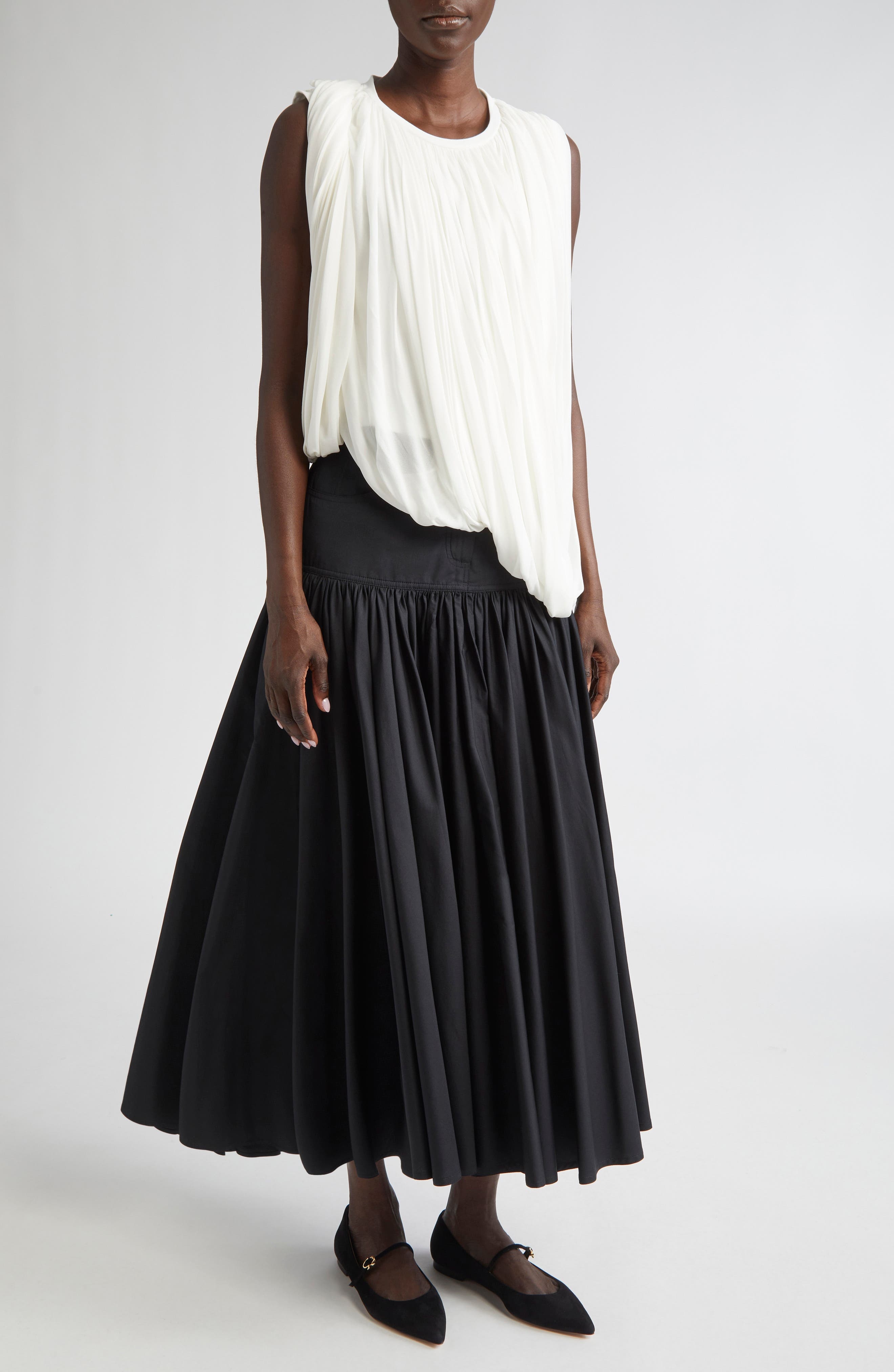 Giambattista Valli Asymmetric Drape Top in Ivory at Nordstrom - 7