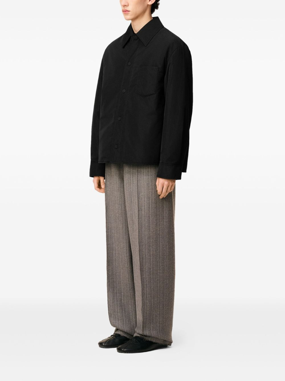 padded chest-pocket overshirt - 3