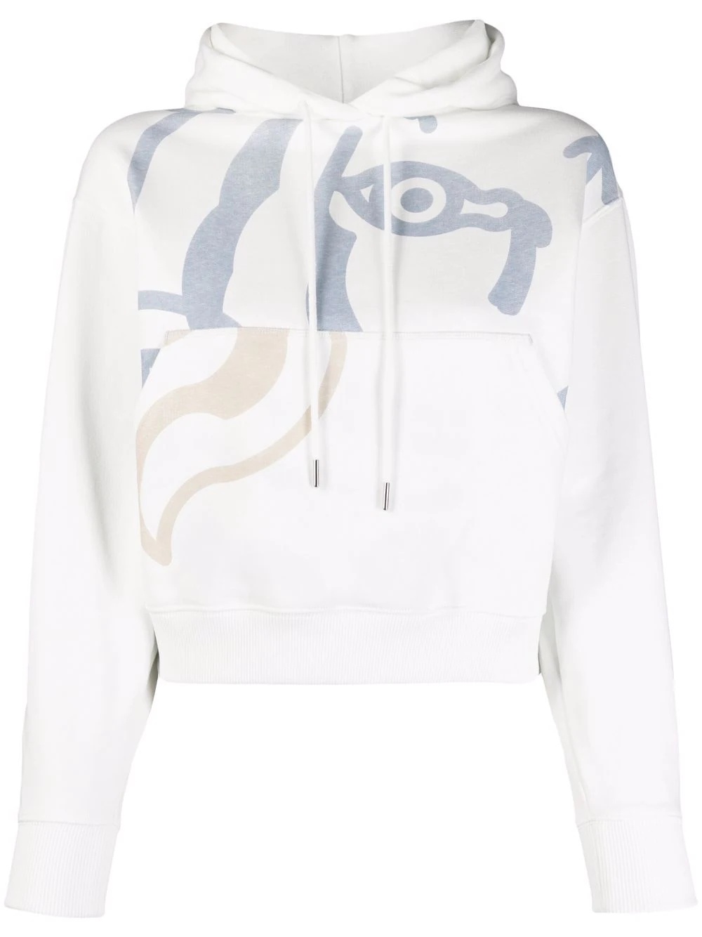 graphic-print cotton hoodie - 1