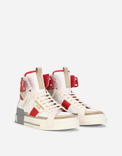 Dolce & Gabbana Calfskin Custom 2.Zero high-top sneakers with contrasting details outlook