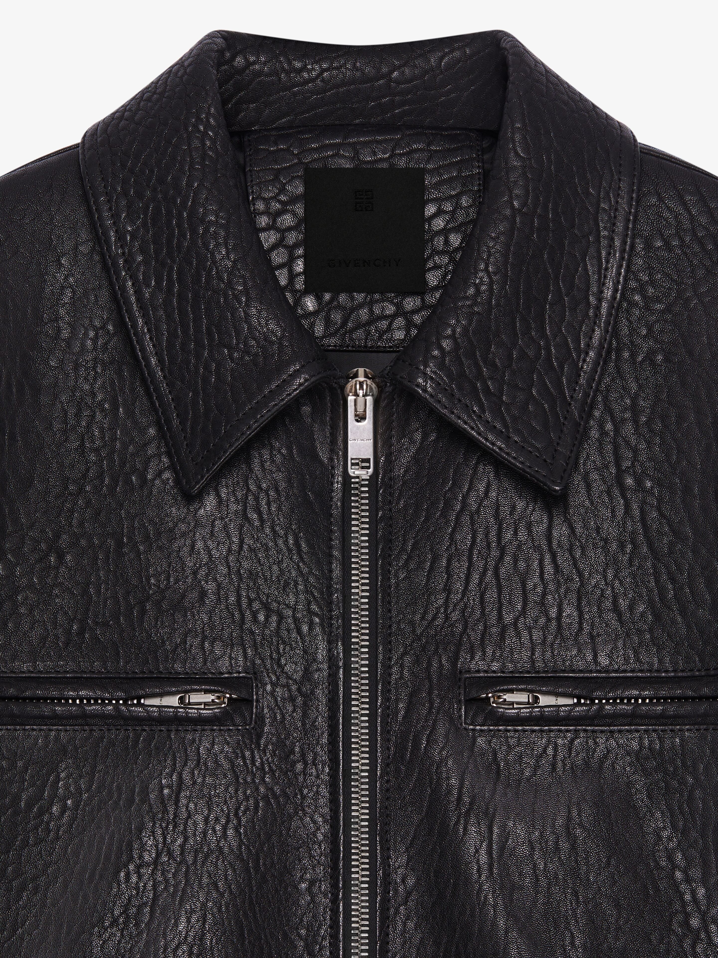 BIKER JACKET IN LEATHER - 5