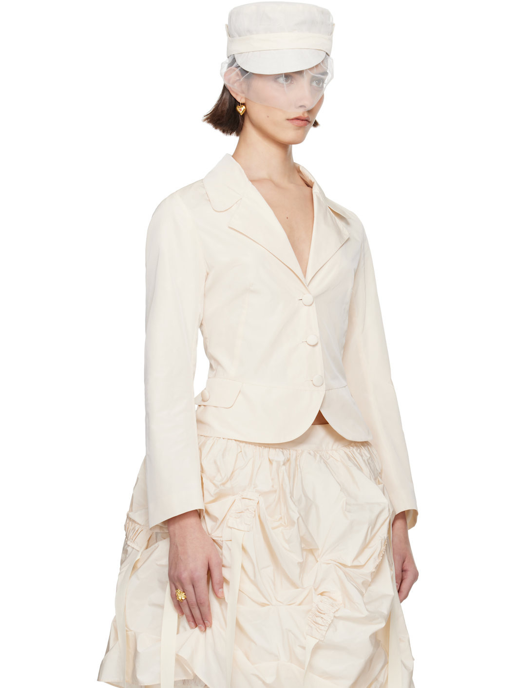 SSENSE Exclusive Bridal Capsule Tank Double Layer Blazer - 2