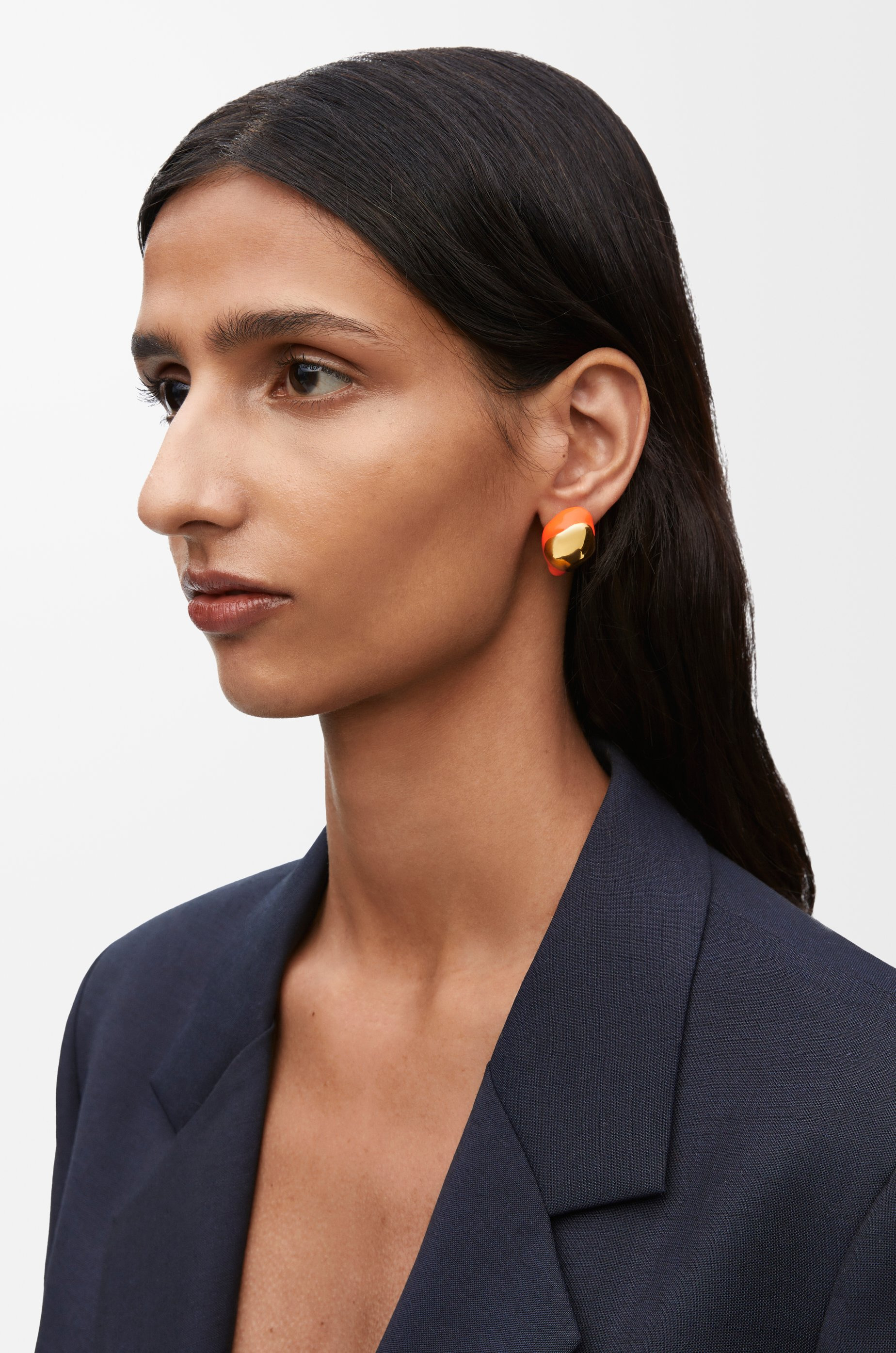 Foam Drip earrings in sterling silver and enamel - 2