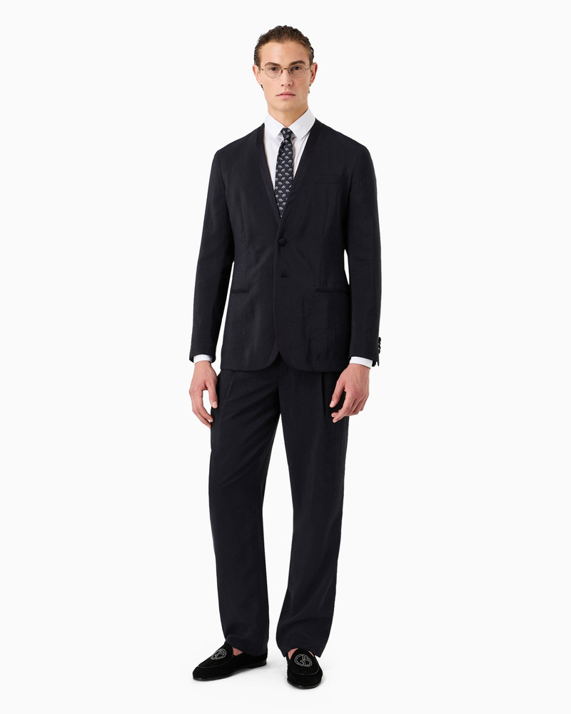 GIORGIO ARMANI Plain-knit stretch cotton shirt outlook