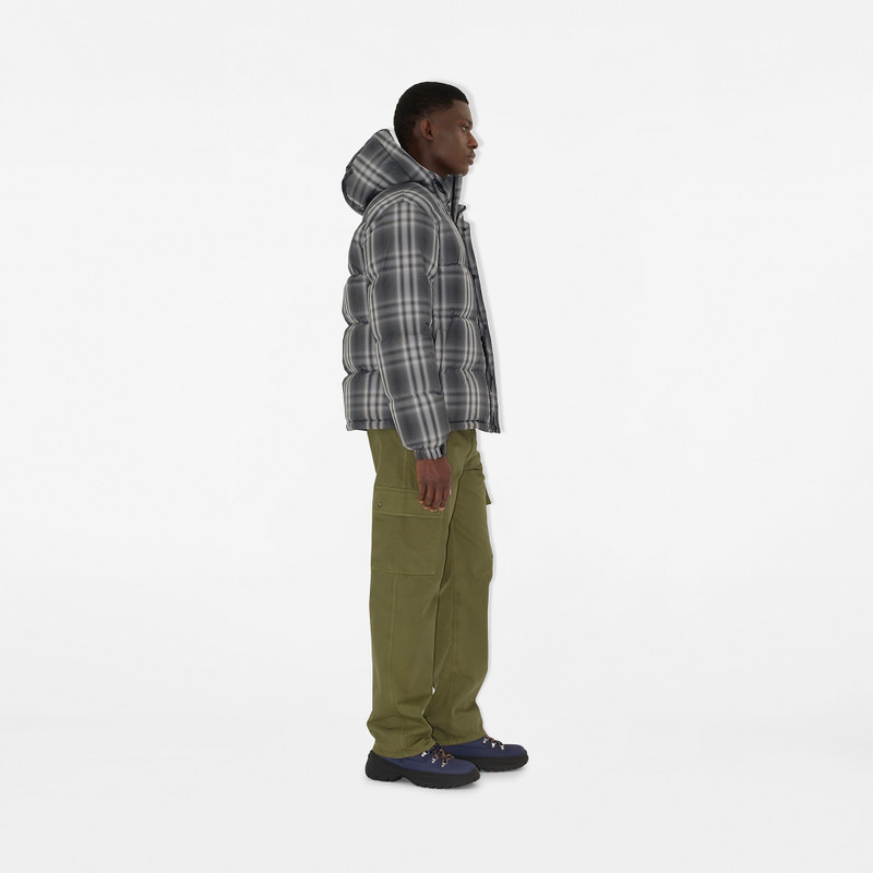Ombré Check Hooded Puffer Jacket 3