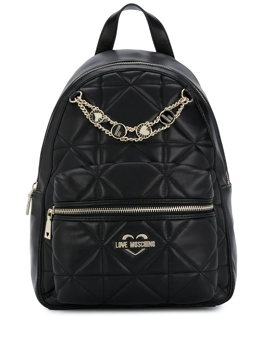 quilted logo backpack - 1