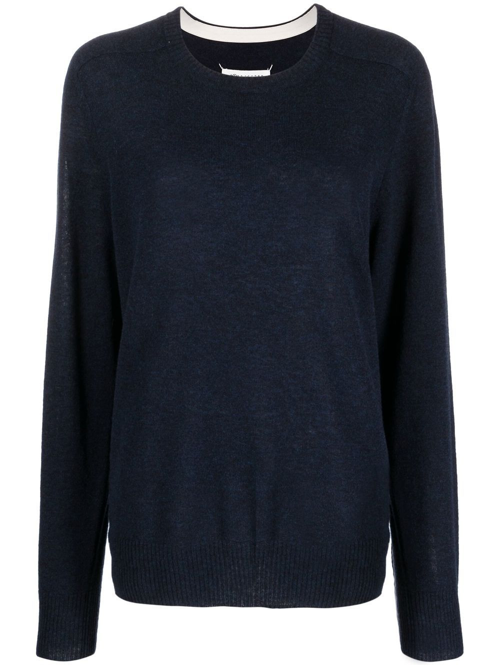 wool-blend crew-neck jumper - 1
