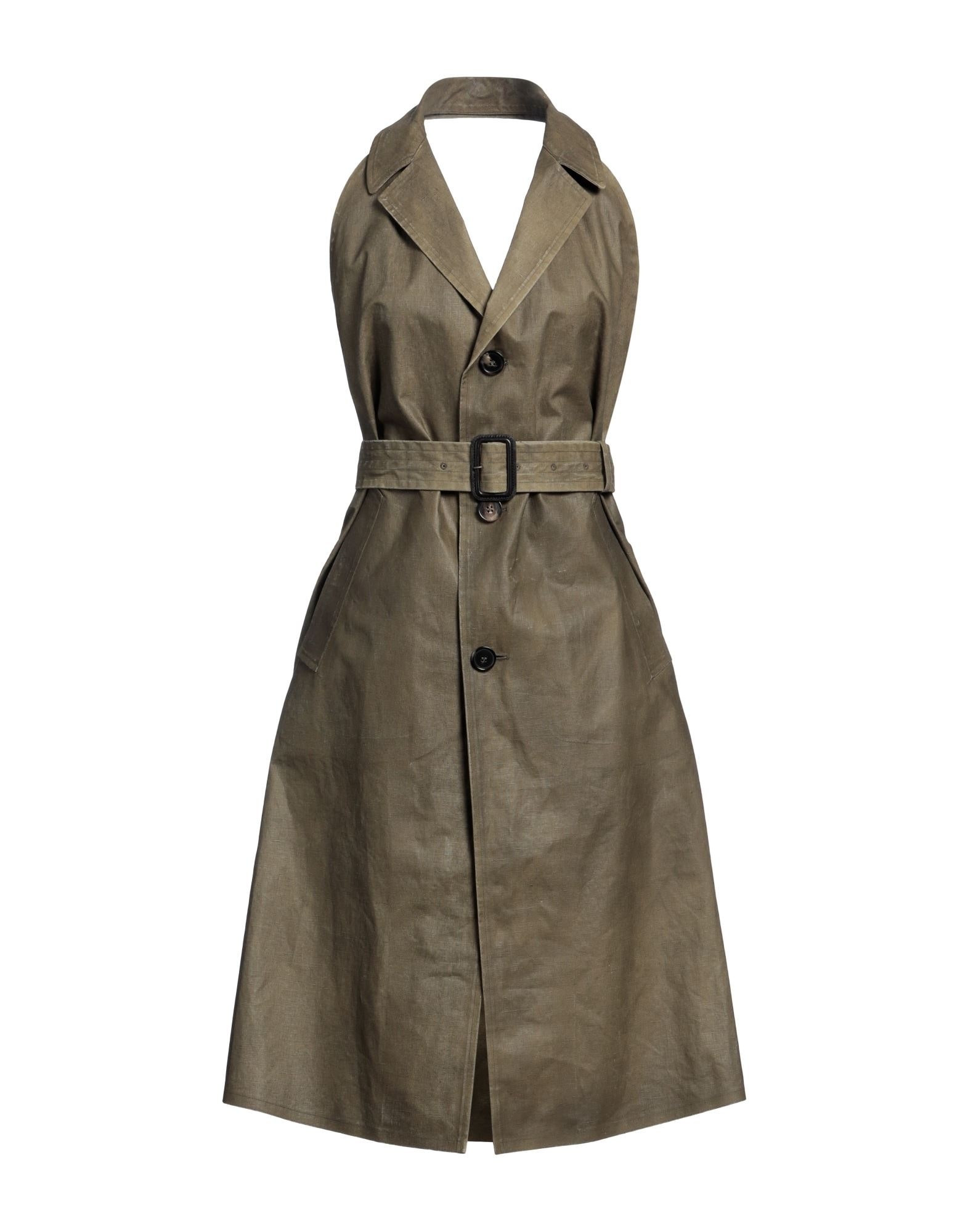 Military green Women's Midi Dress - 1