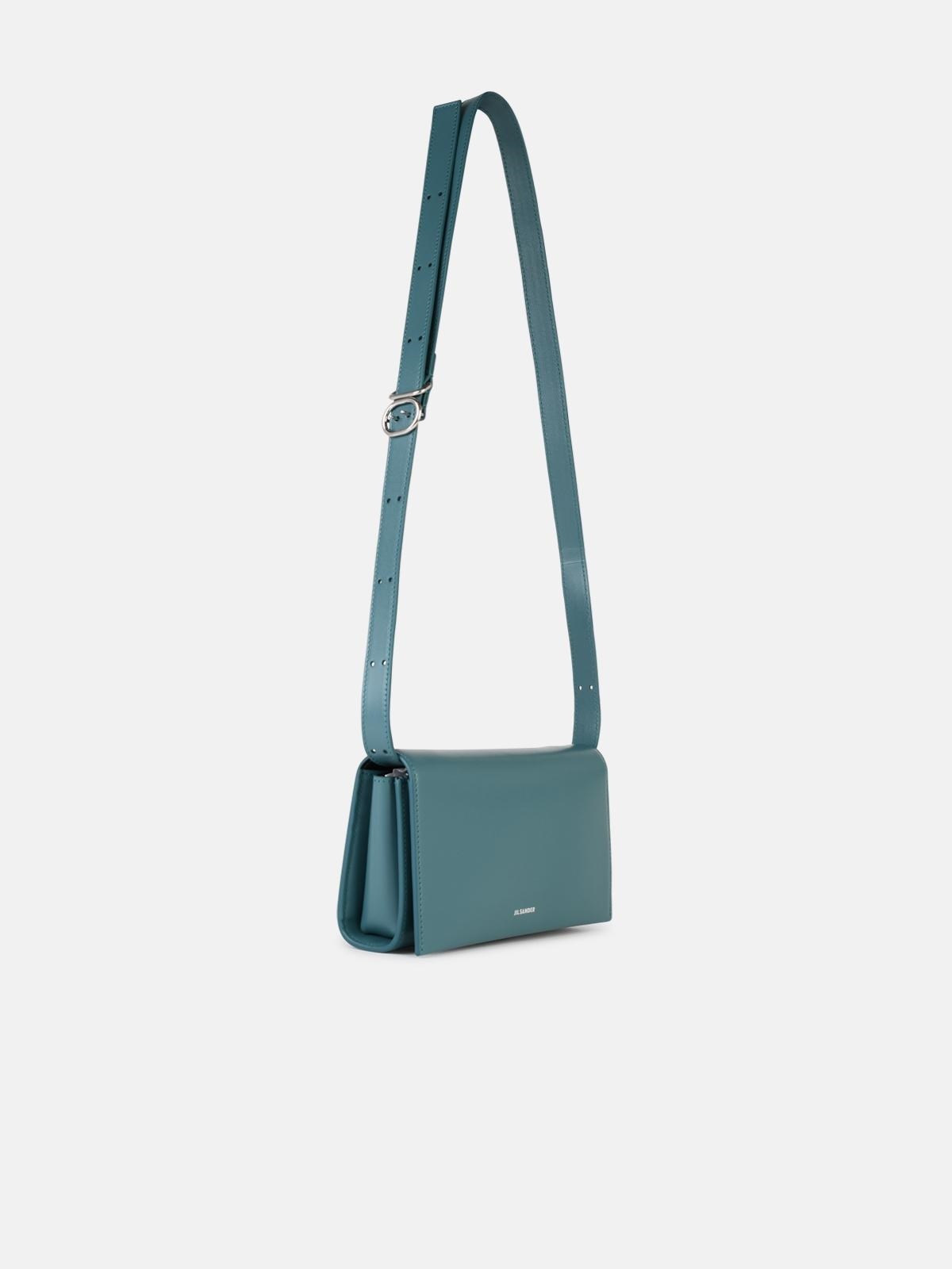 'ALL DAY BUCKLE' BLUE LEATHER BAG - 2