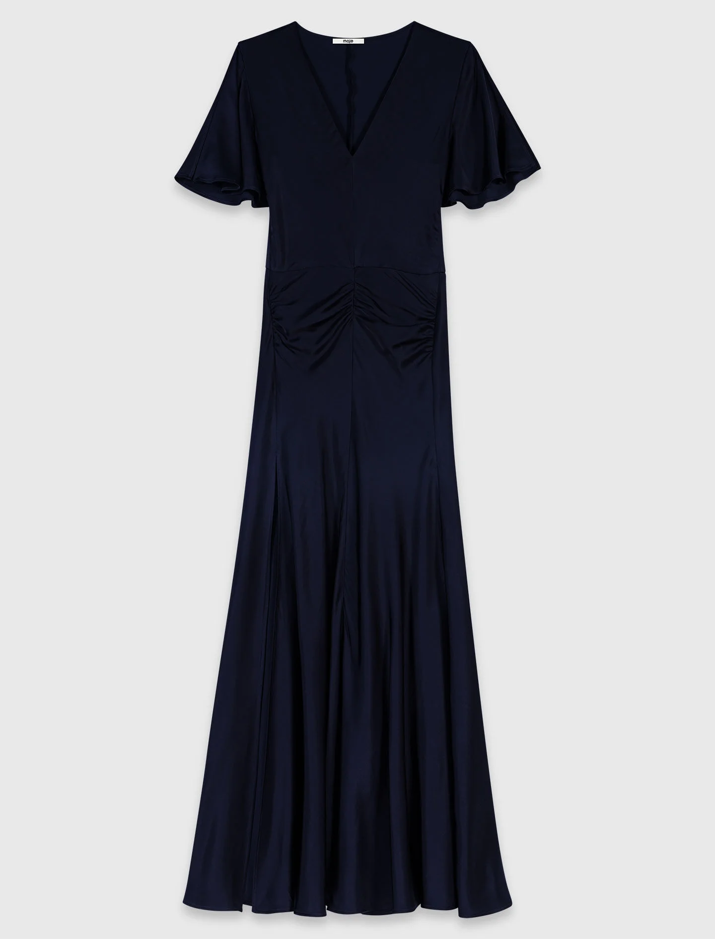 Draped satin maxi dress - 1