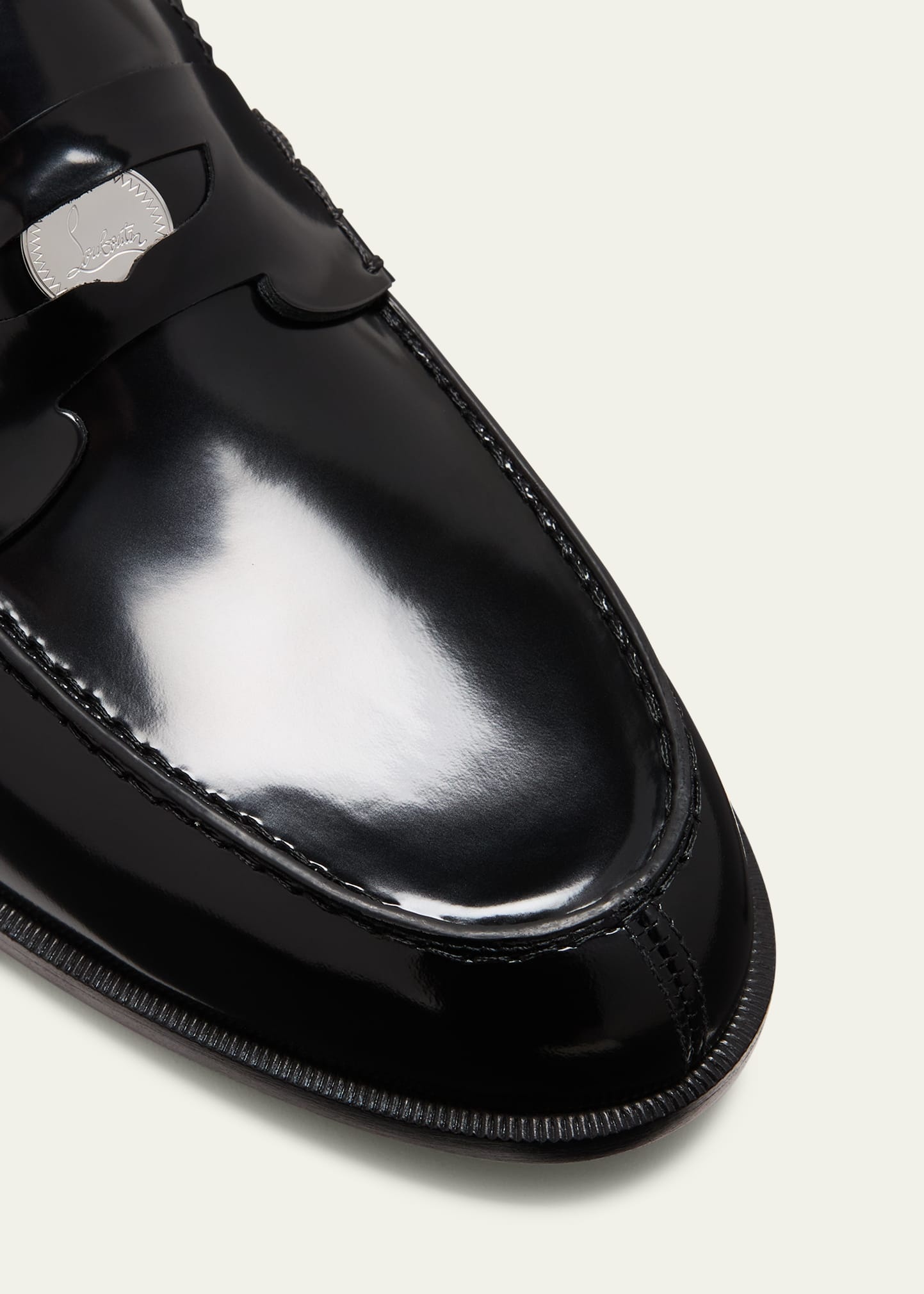 Men's Patent Leather Penny Loafers - 5