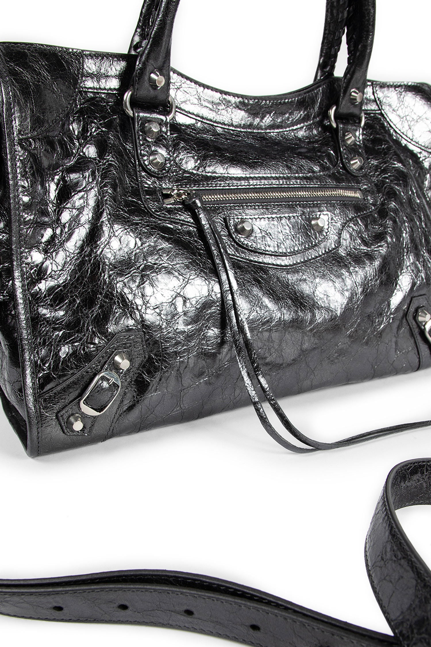 Le City Bag Medium In Metallised Arena Lambskin - 4
