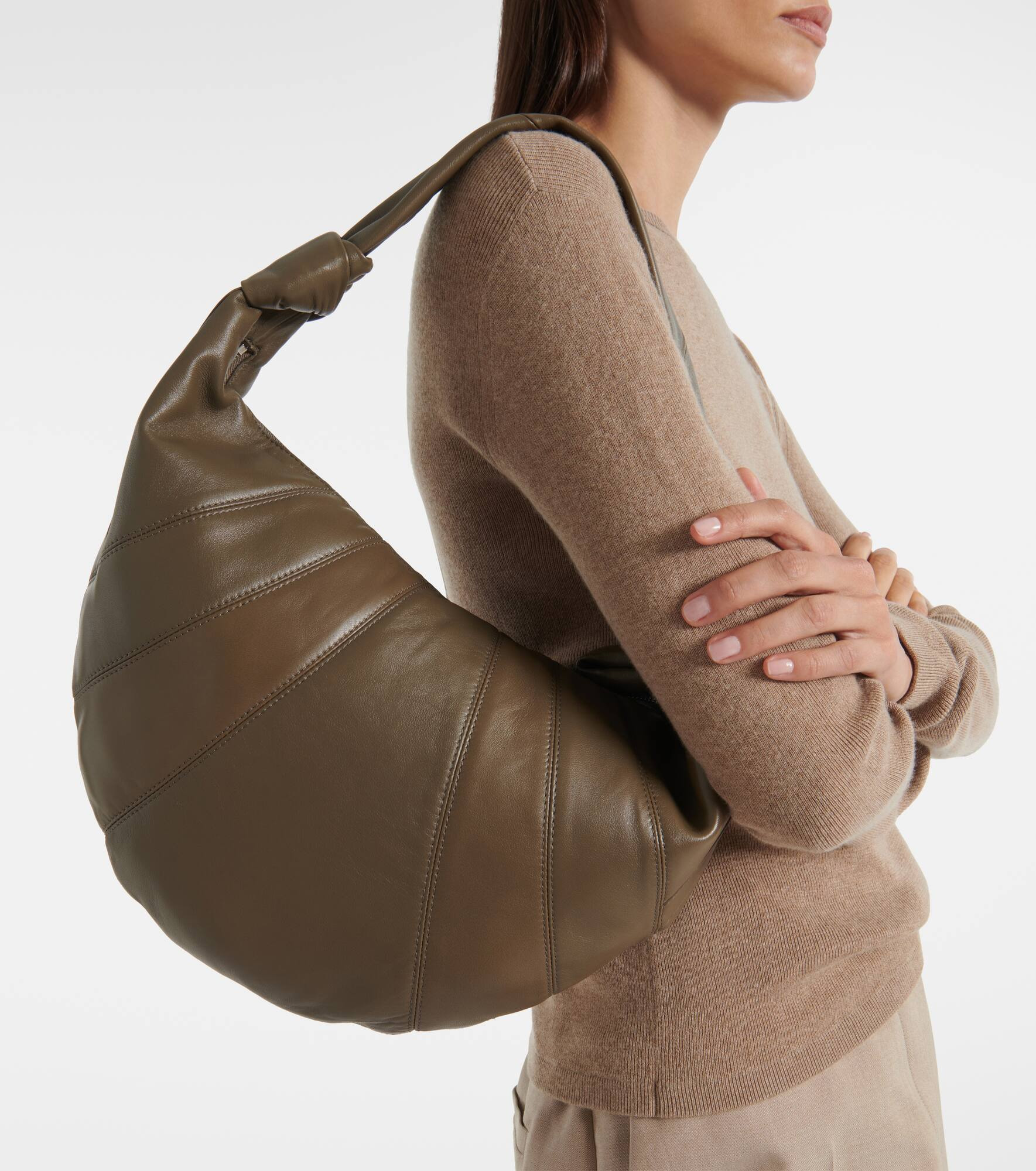 Fortune Croissant leather shoulder bag - 6