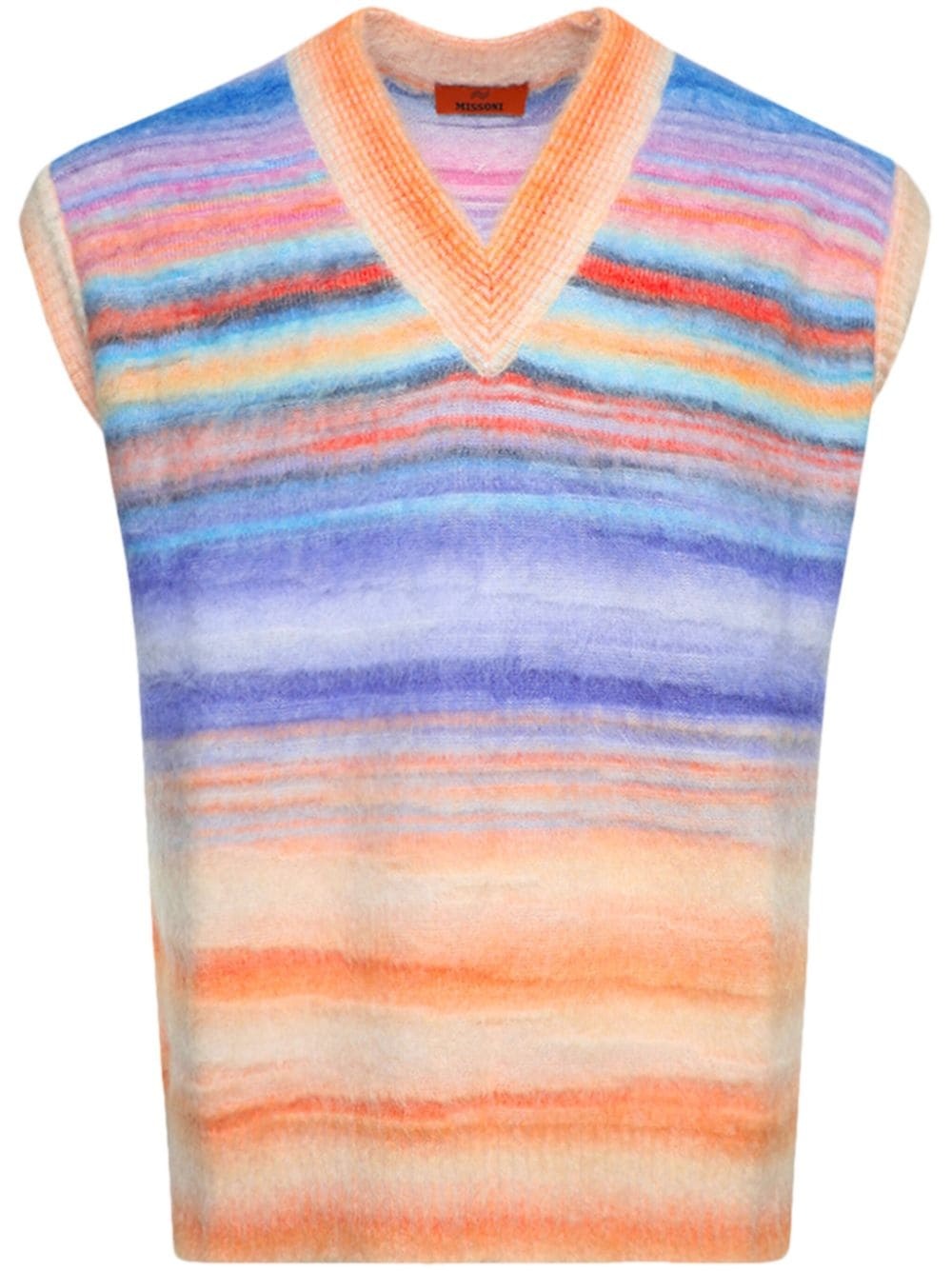 striped mohair vest - 2