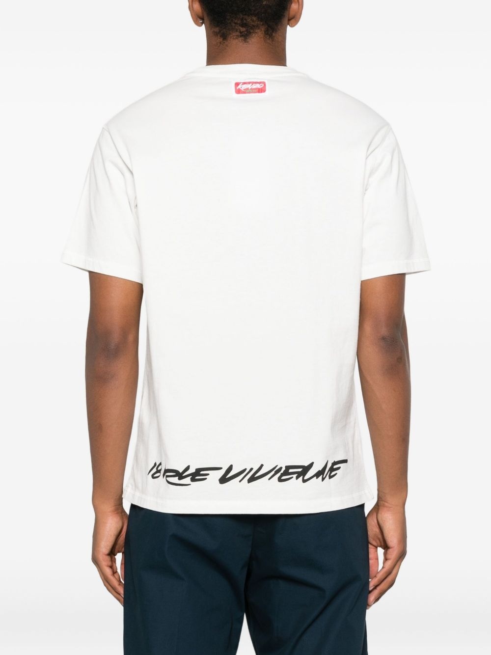logo-print organic cotton T-shirt - 3