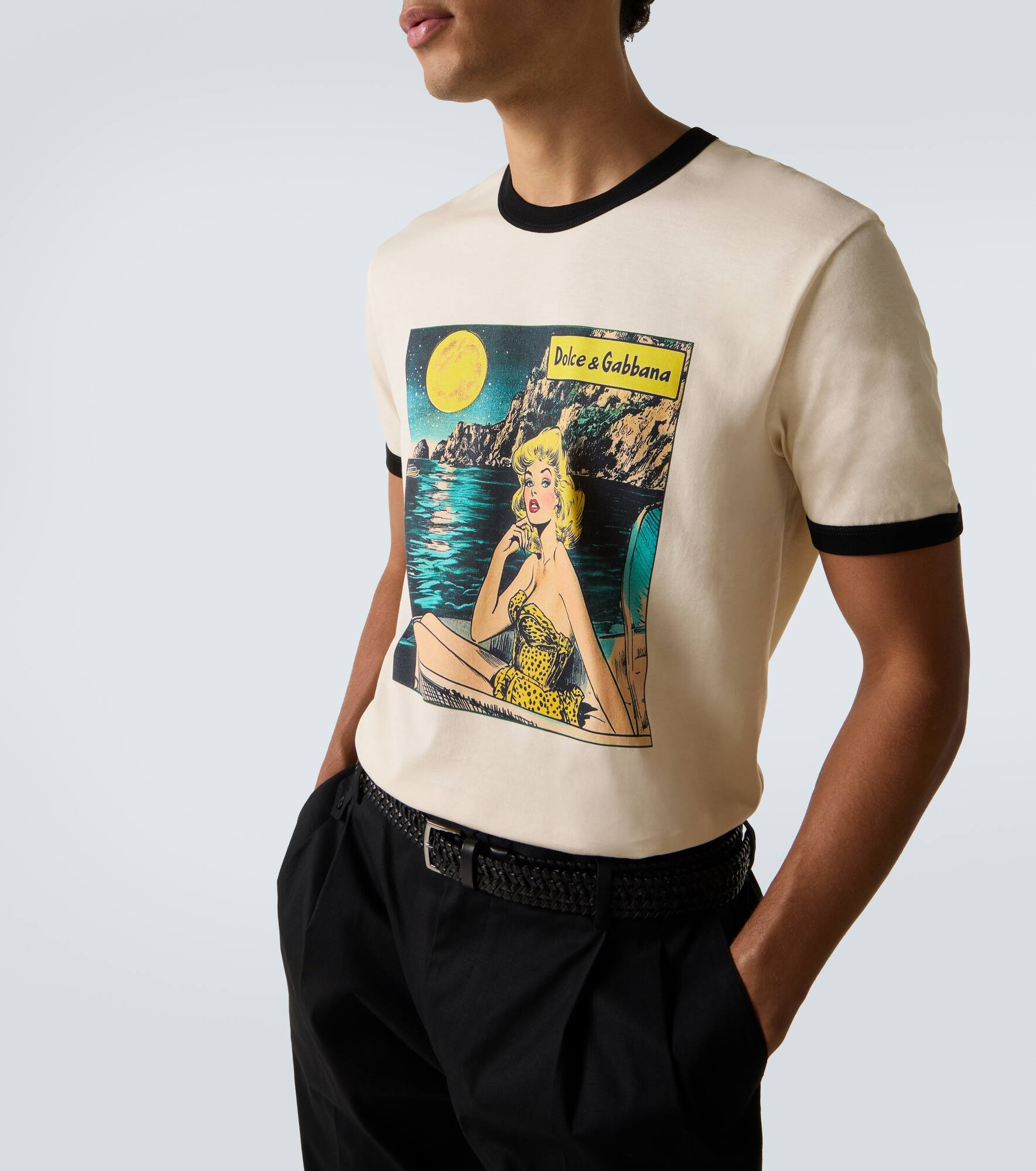 Printed cotton jersey T-shirt - 5