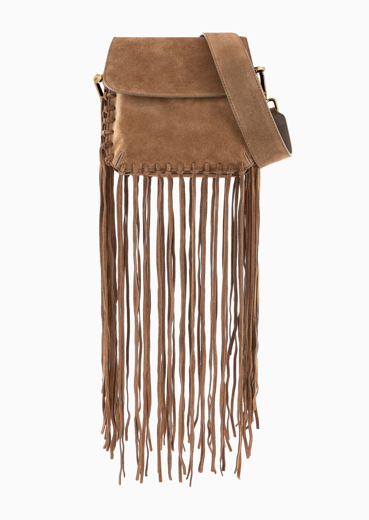 La Prima fringed suede bag - 1