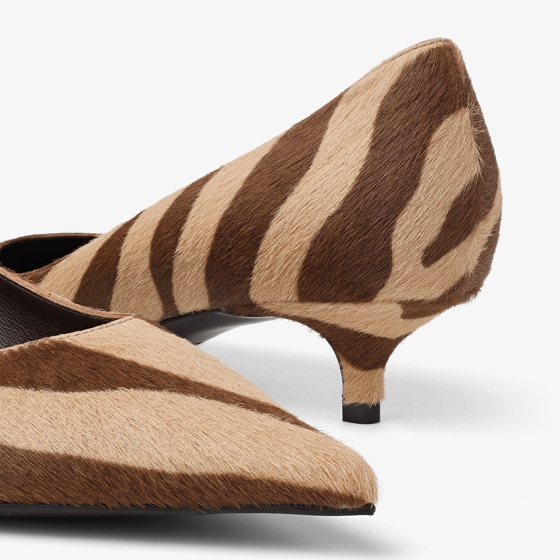Amelia
Chocolate Zebra Printed Pony Pumps - 4