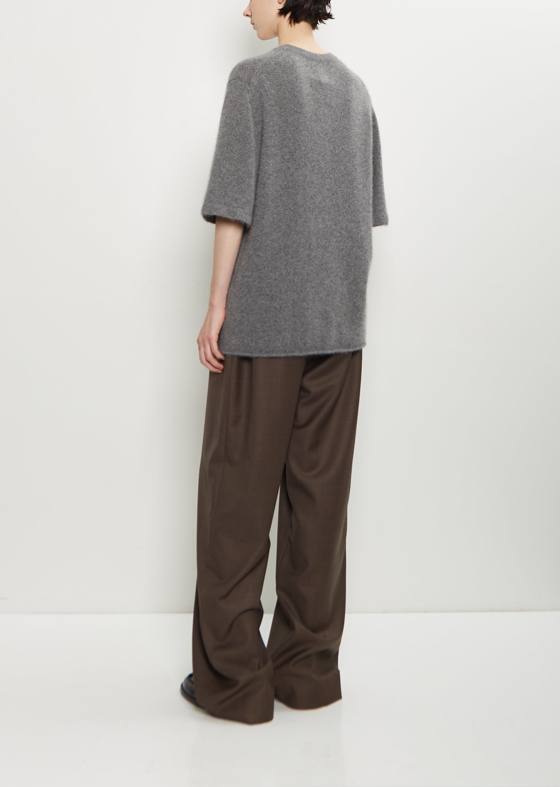 Raven Mercerized Wool Sweater — Anthracite Melange - 3