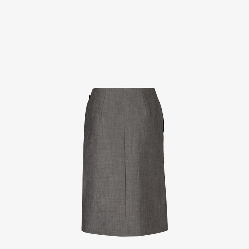 Skirt Gray mohair fabric skirt 2