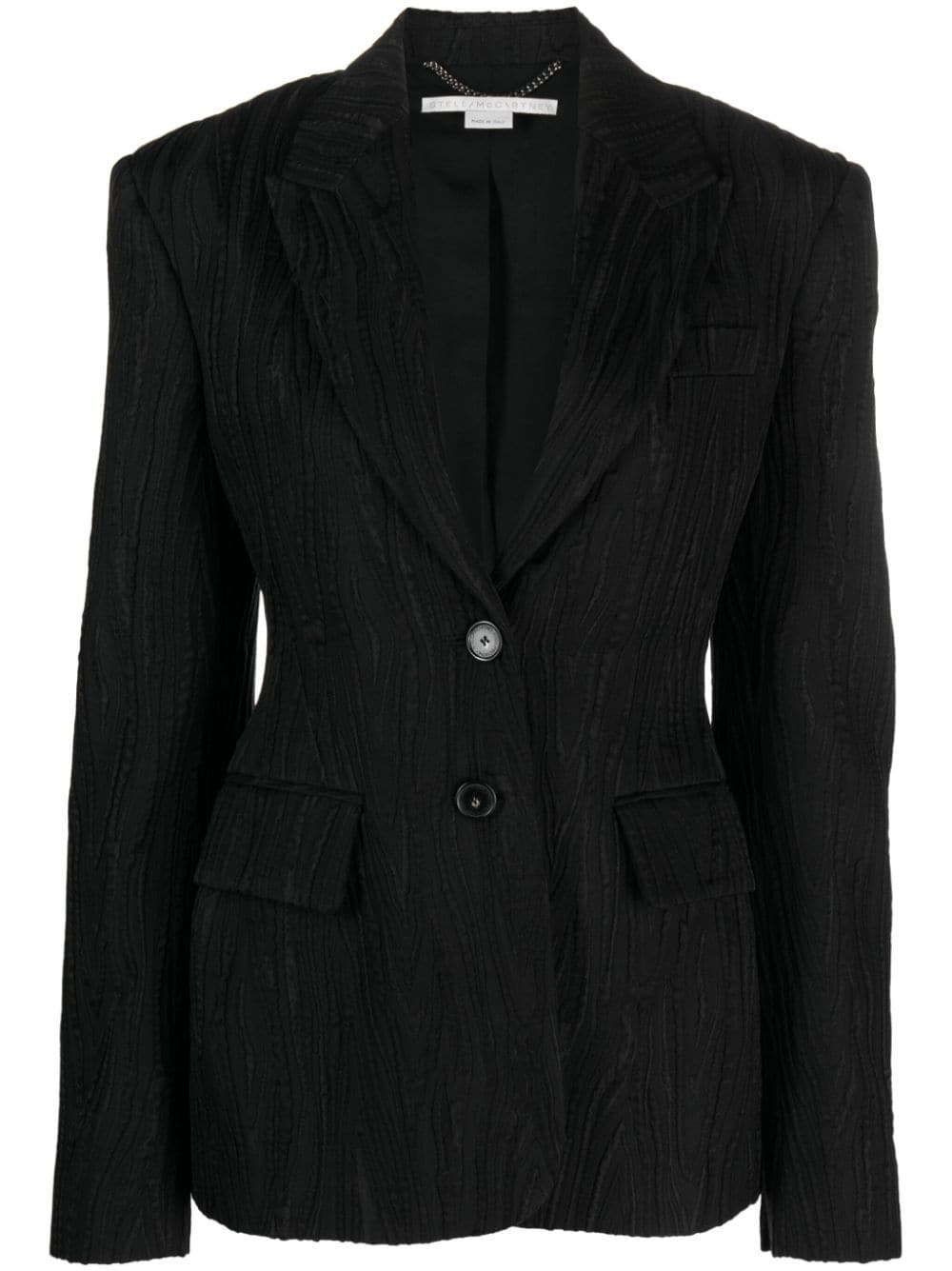 jacquard single-breasted blazer - 1