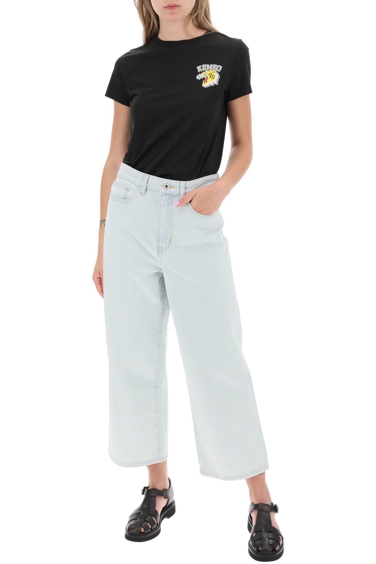 Kenzo 'Sumire' Cropped Jeans With Wide Leg - 2