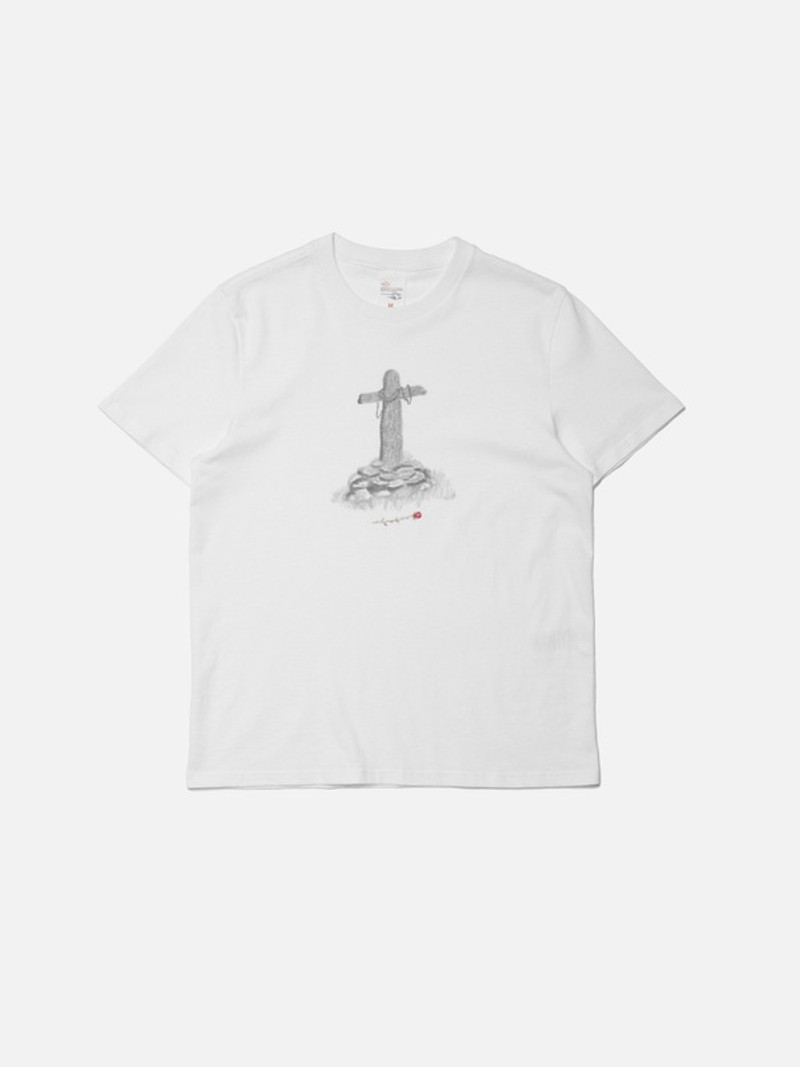 Roy Grave Cross T-Shirt Offwhite 1