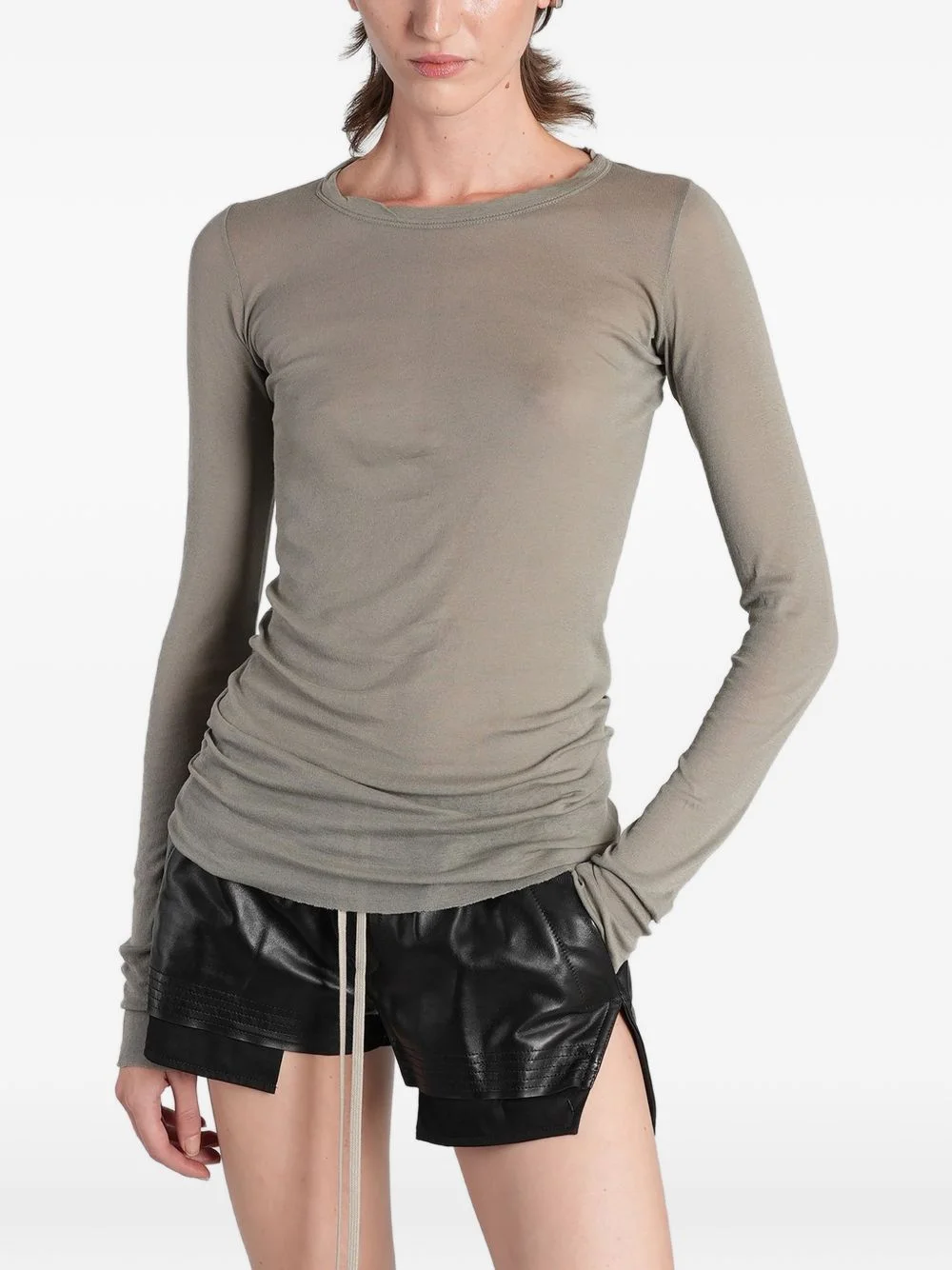 exposed-seam long-sleeve sweater - 1