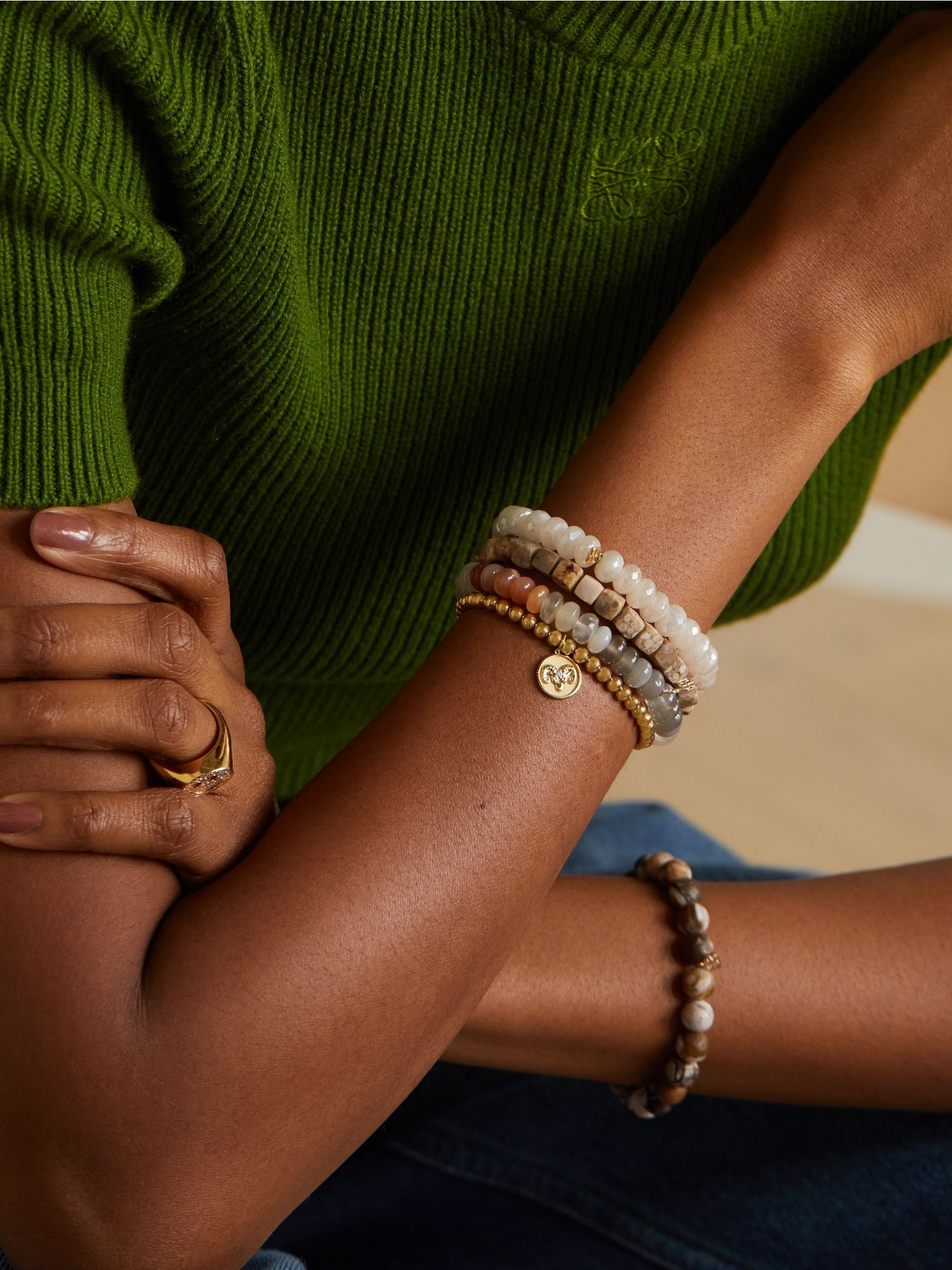 Taurus 14-karat gold diamond bracelet Gold - 5