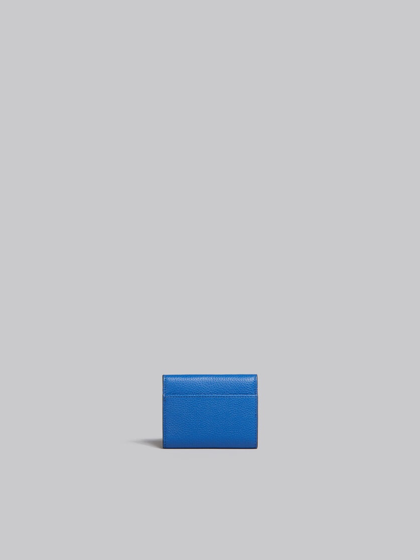 Marni BLUE LEATHER KEY HOLDER WITH MARNI MENDING | REVERSIBLE
