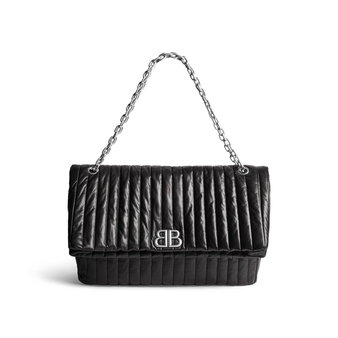Women's Monaco Large Chain Bag Quilted in Black - 1