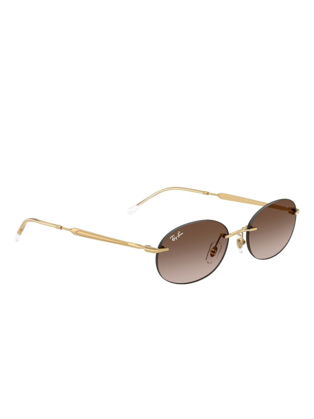 rimless oval-frame sunglasses - 3