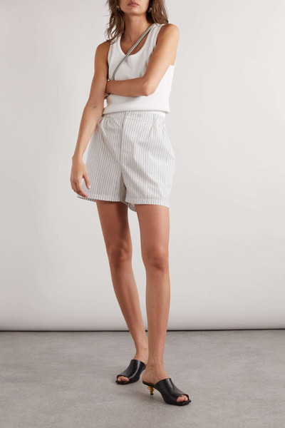 Bottega Veneta Pinstriped cotton-poplin shorts outlook