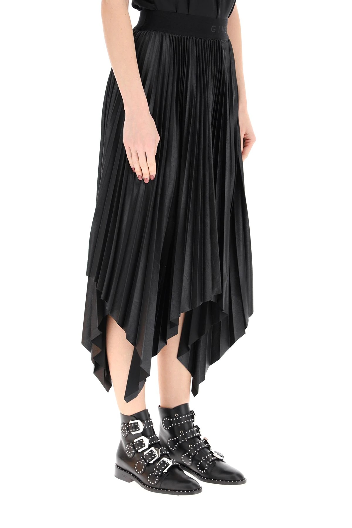 ASYMMETRIC PLEATED SKIRT - 3