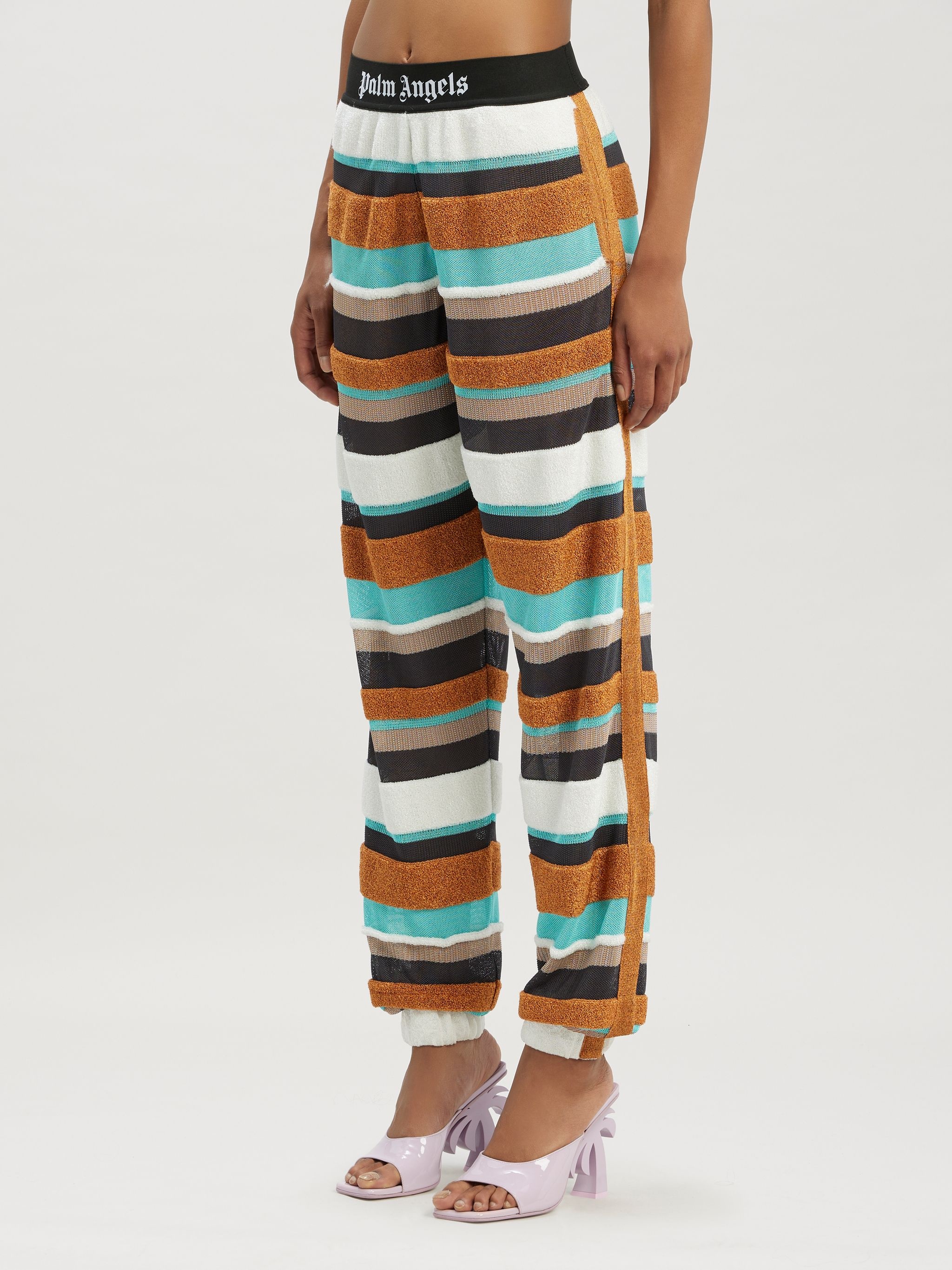 Lurex Stripes Knit Logo Pants - 4