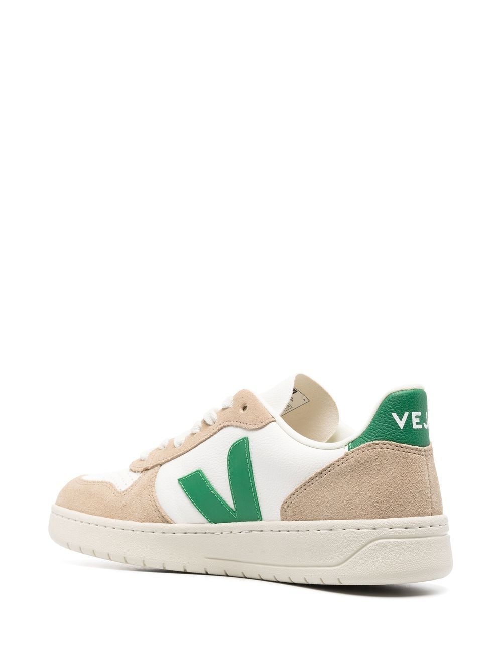 logo-patch lace-up sneakers - 3