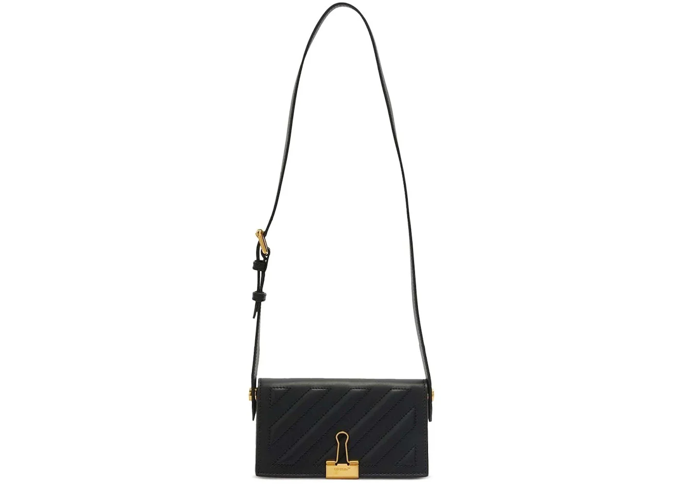 OFF-WHITE Cross 21 Shoulder Bag Black/Gold - 1