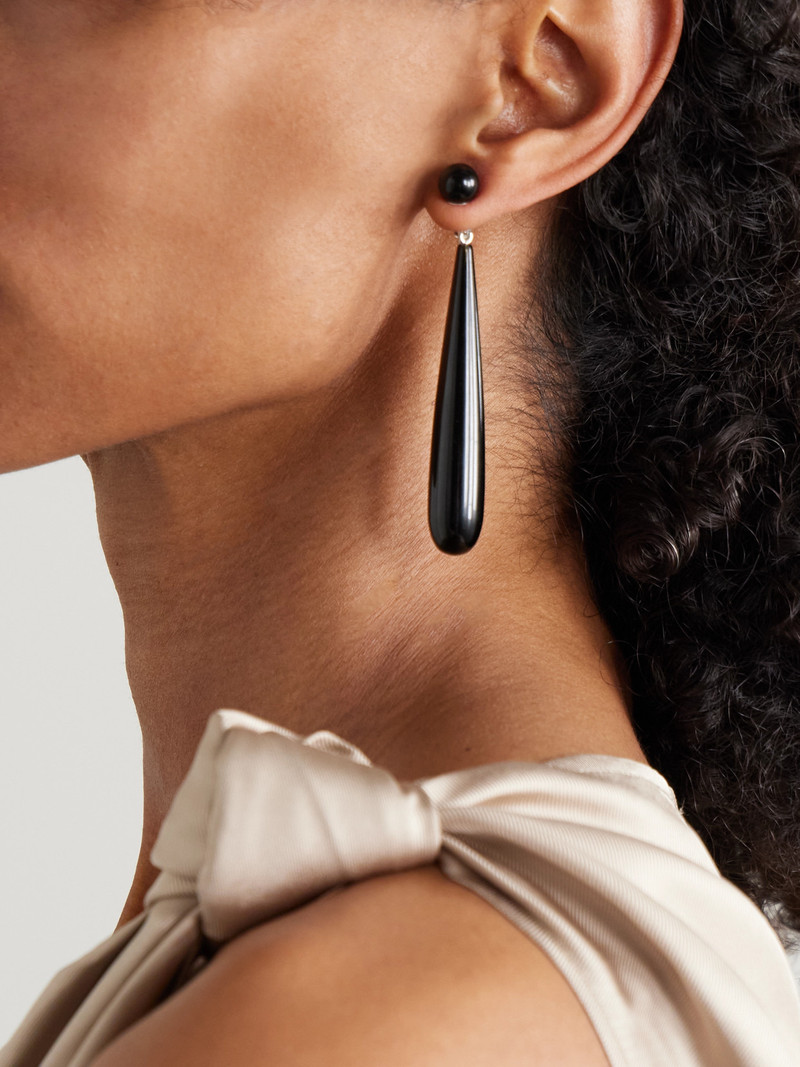 Sophie Buhai Angelika Silver Onyx Earrings outlook