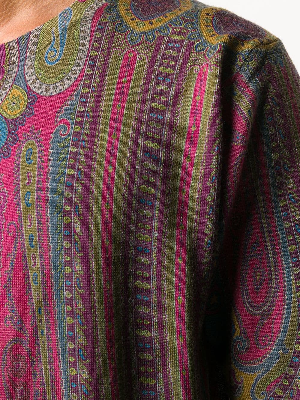 paisley print knit jumper - 5