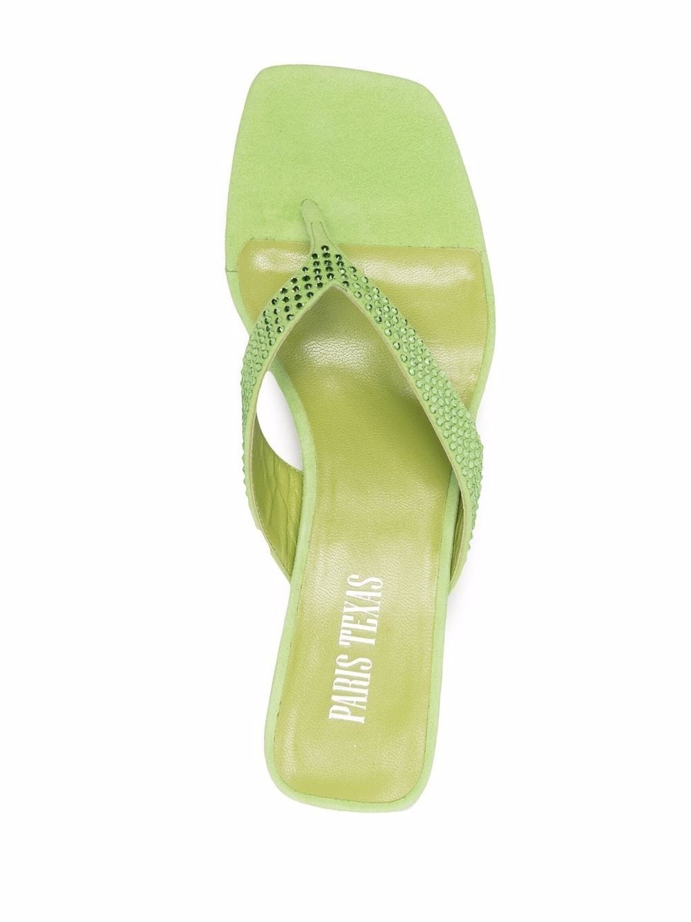 rhinestone-embellished leather sandals - 4