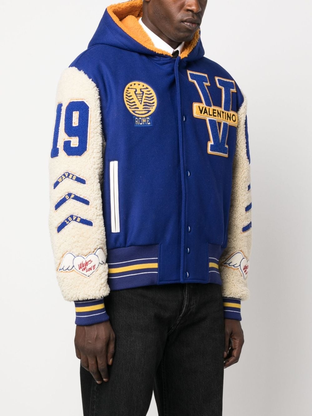 VLogo crest-embroidered bomber jacket - 3