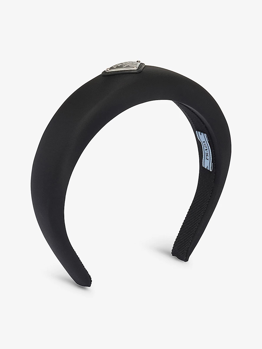 Re-Nylon brand-plaque recycled-nylon headband - 1