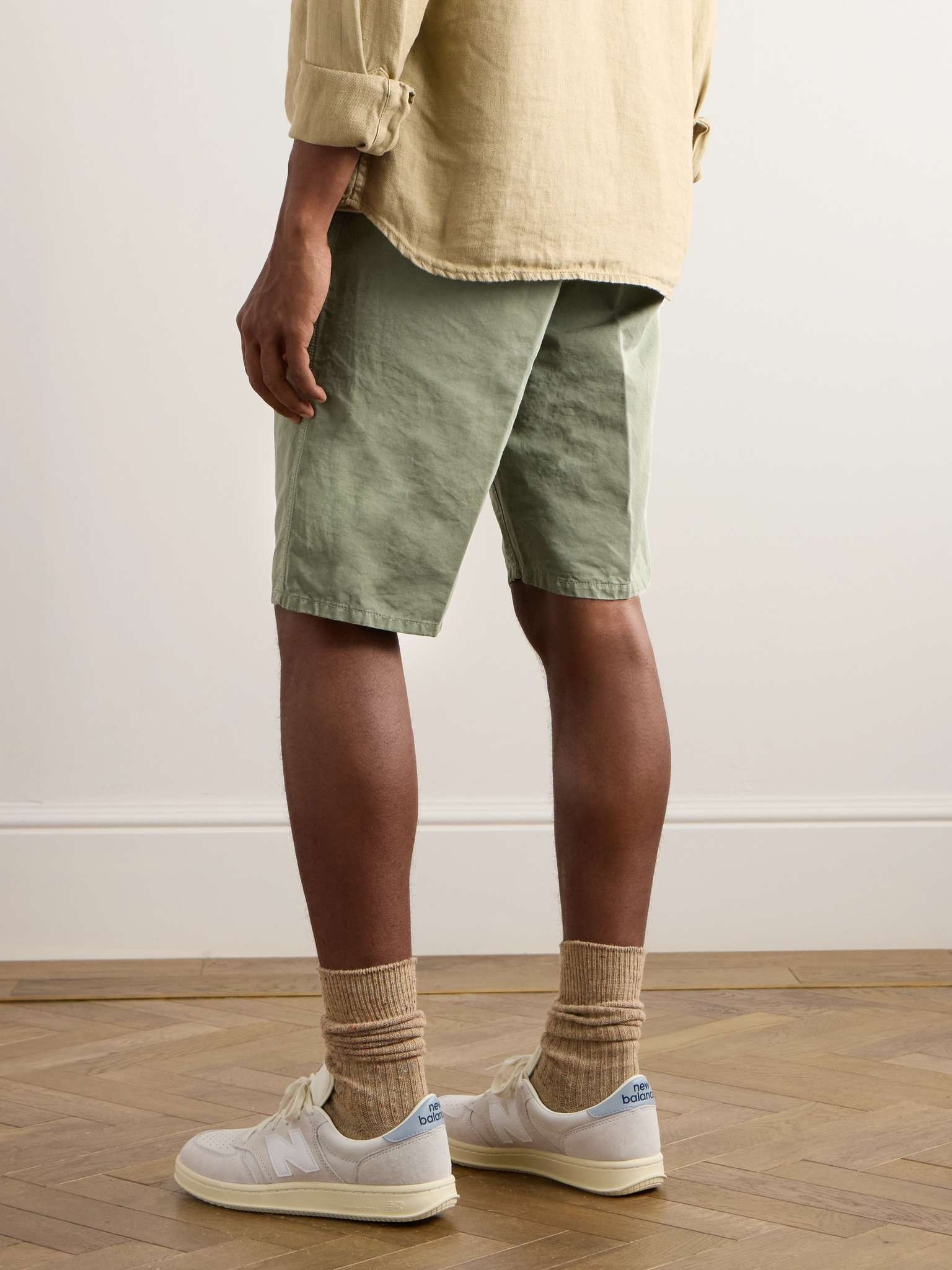 Straight-Leg Cotton and Linen-Blend Bermuda Shorts - 4