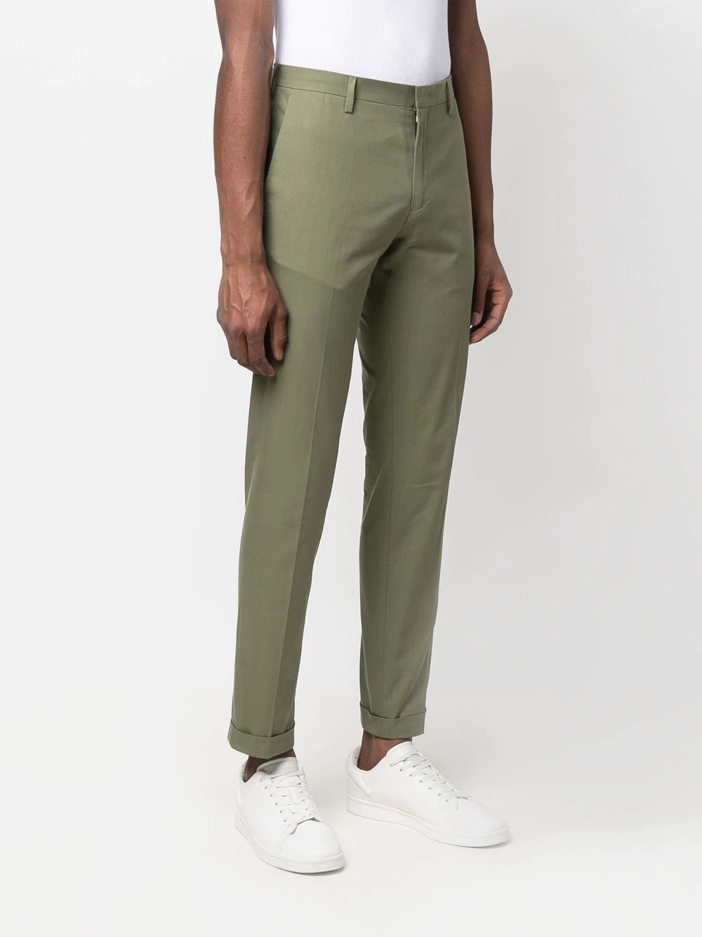 slim-cut chino trousers - 3