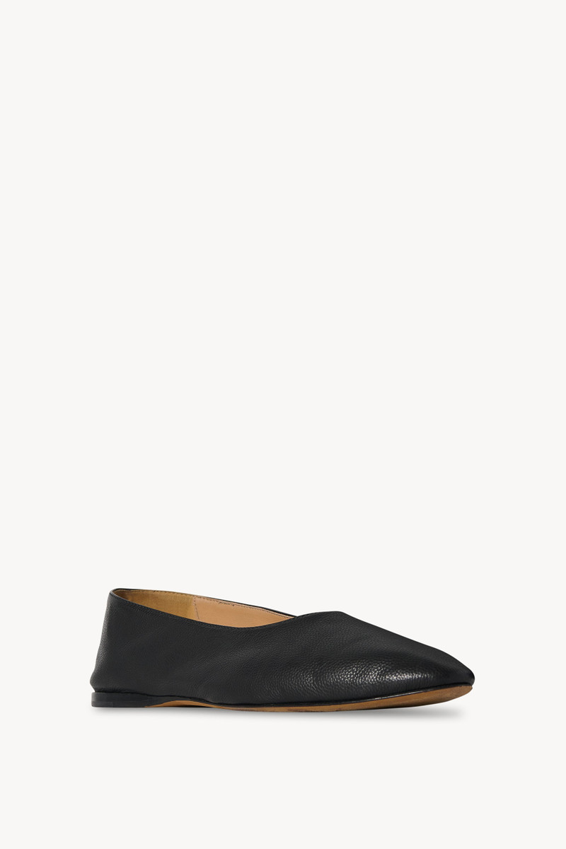 The Row Awar Flat Shoe in Leather outlook