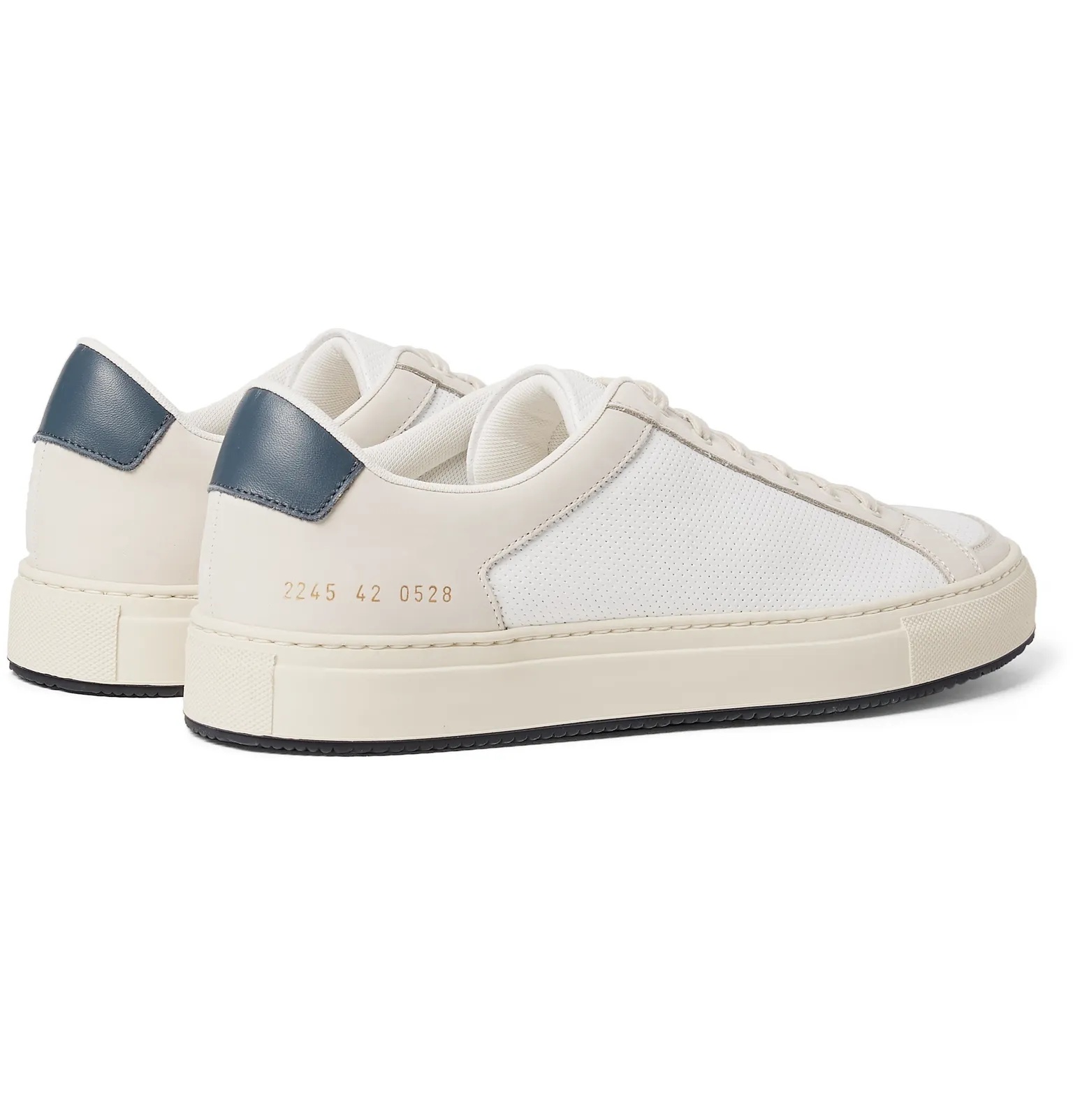 Retro '70s Perforated Leather and Nubuck Sneakers - 14