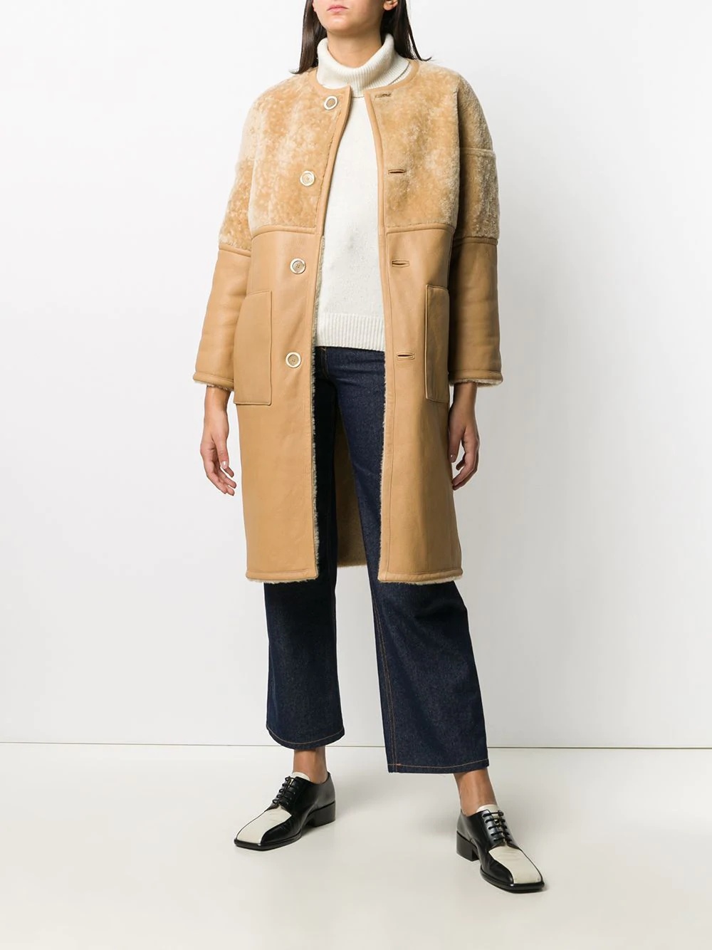 reversible contrast panel coat - 6