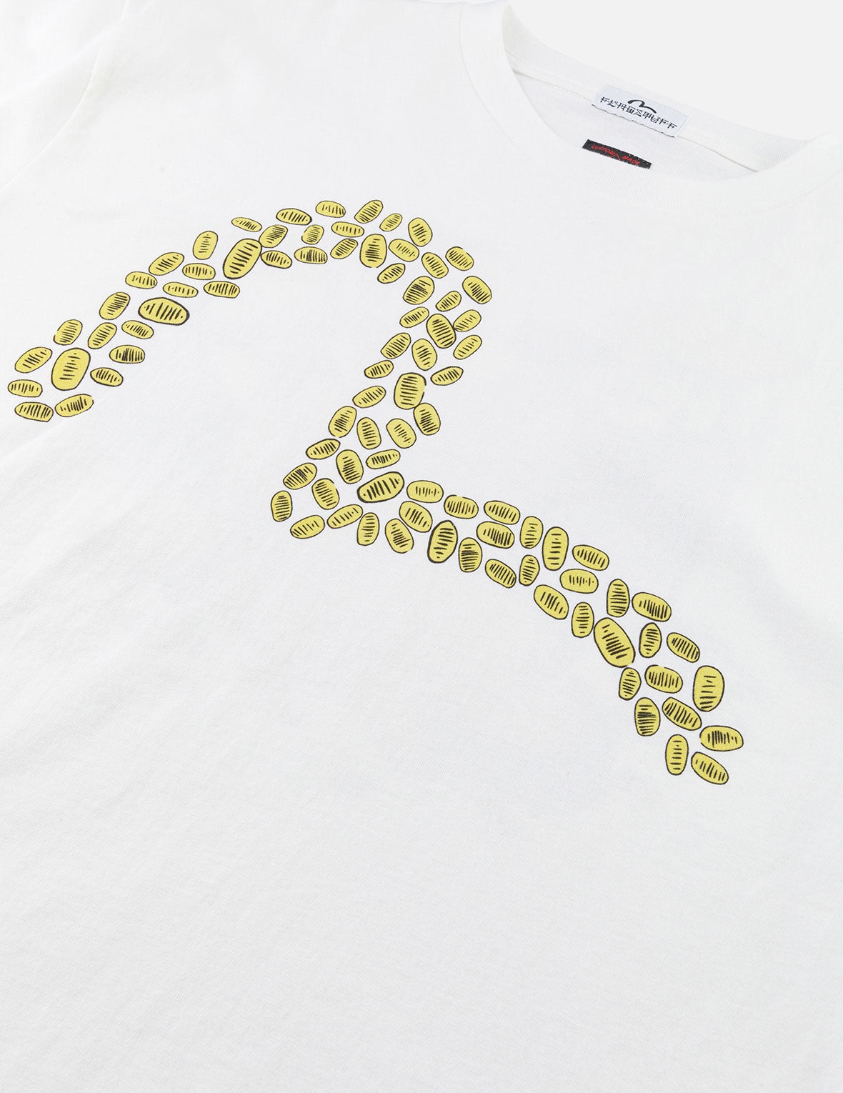 EVISU X F-LAGSTUF-F Shuga and Koban Coin Seagull Print Regular Fit T-shirt - White - 9